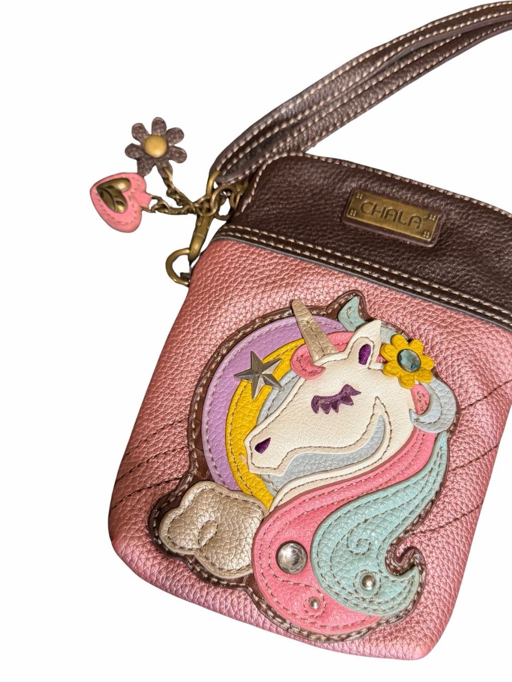 Chala Kids Pink Unicorn Wristlet with Pastel Accents